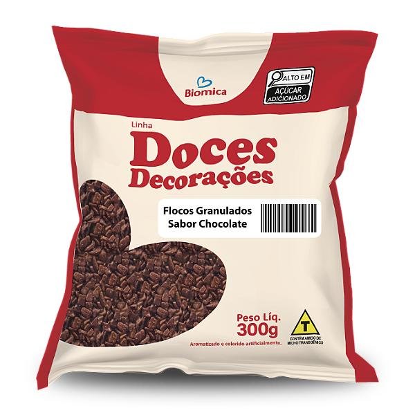 Flocos Granulado 300g Sabor Chocolate