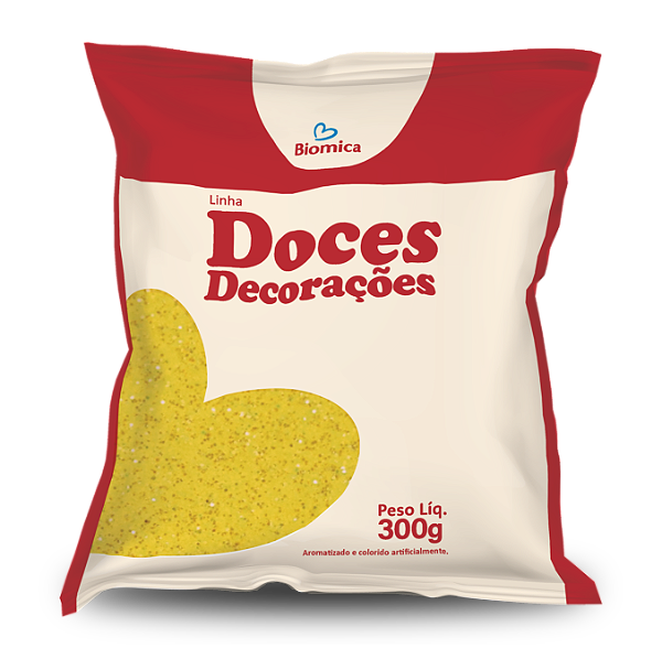 Açúcar Glitter Amarelo 300g