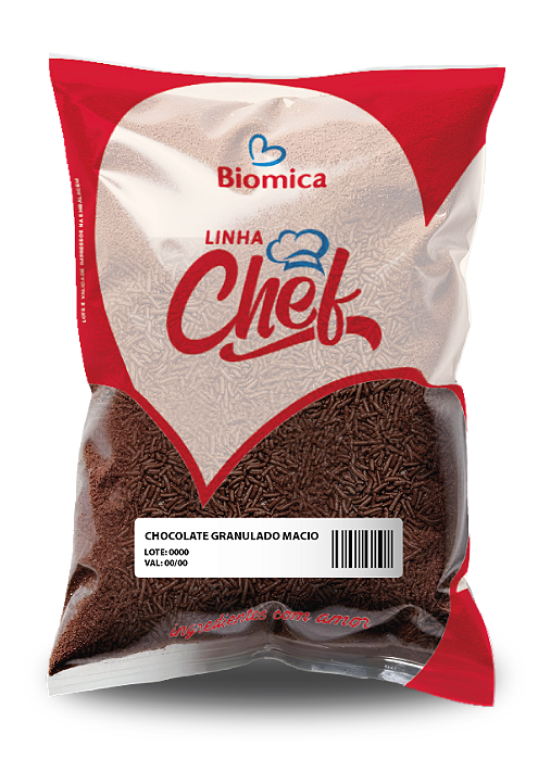 Confeito Granulado Macio 500g Sabor Chocolate