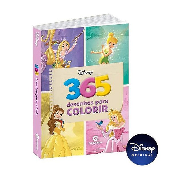 Livro 365 Desenhos Para Colorir Disney Princesas E Fadas - 01