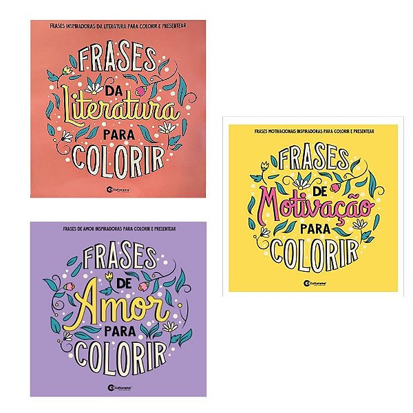Livro para Colorir Frases Inspiradoras de Amor/Motivação/Literatura para Colorir e Presentear Culturama