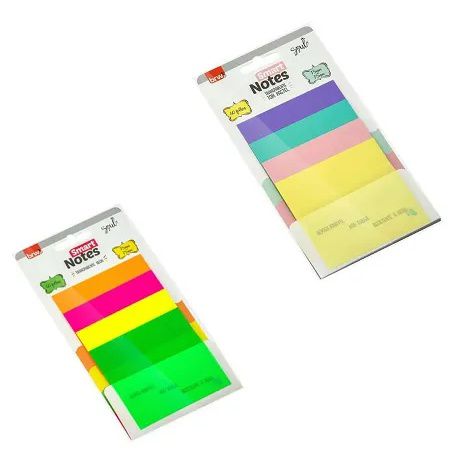 Bloco de Anotações Smart Notes Transparente Neon / Pastel BRW