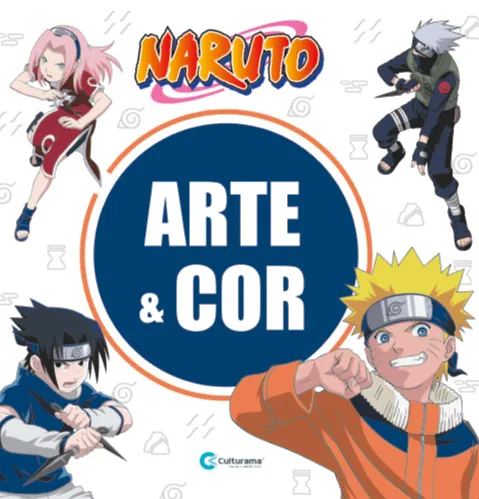 Livro para Colorir Arte e Cor Naruto + Mini Lápis de Cor Culturama