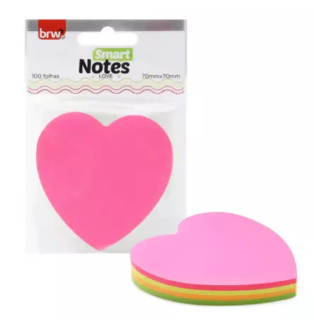 Bloco de Anotações Smart Notes Love Coração BRW
