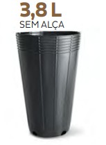 Kit 6 Potes para Muda 3,8 Litros Preto - Nutriplan