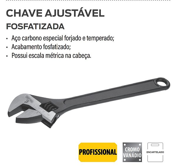 Chave Ajustavel 6" Fosfatizada - Collins