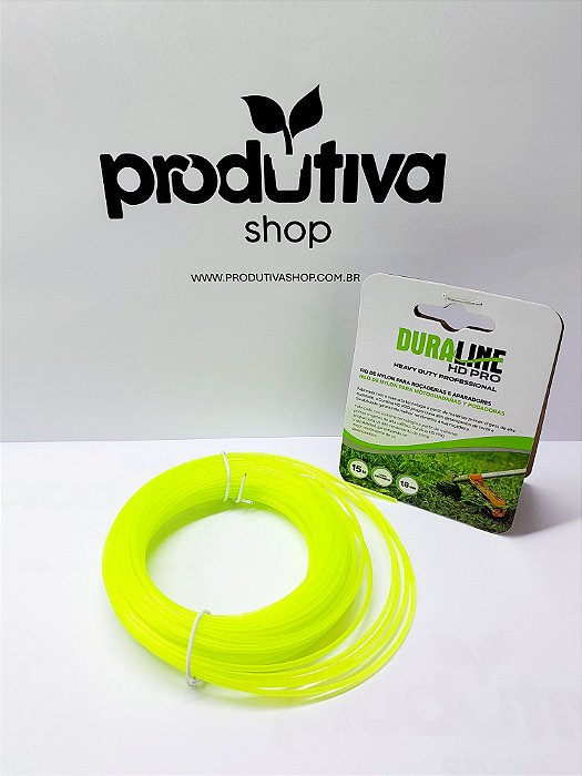Fio de Nylon Roçadeiras HD 1,8MM Redondo - Loop 15M - Verde