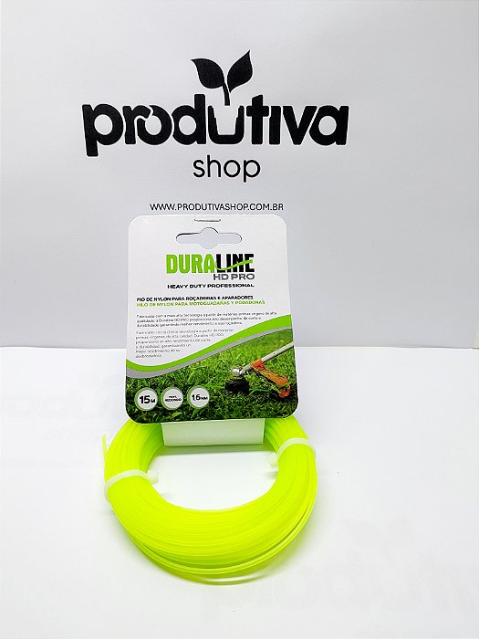 Fio de Nylon Roçadeiras HD 1,6MM Redondo Loop 15M - Verde Fluor