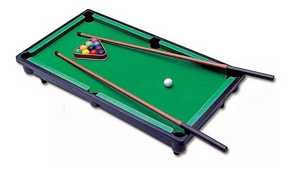 Jogo Snooker de Luxo Braskit Mini Mesa Sinuca Bilhar Infantil