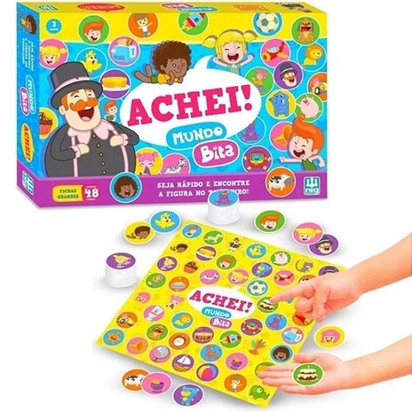 Jogo de Tabuleiro Infantil Achei - Nig Brinquedos - Xickos Brinquedos