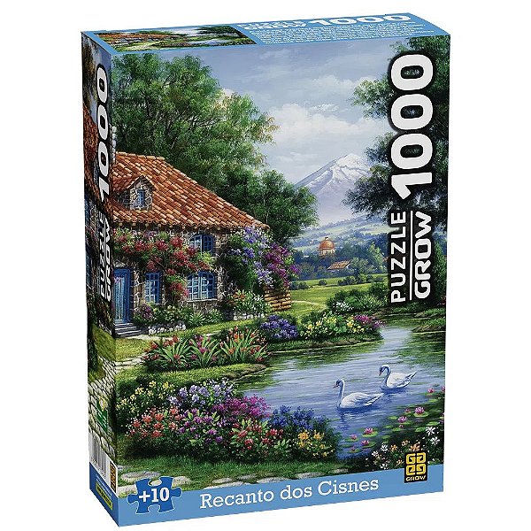 Quebra-Cabeça Puzzle Grow 1000 peças Casa no Lago - Quebra-Cabeça