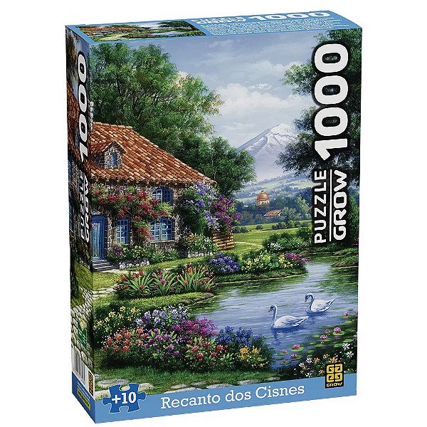 Quebra Cabeça Puzzle 1000 Peças Recanto Dos Cisnes - Grow em