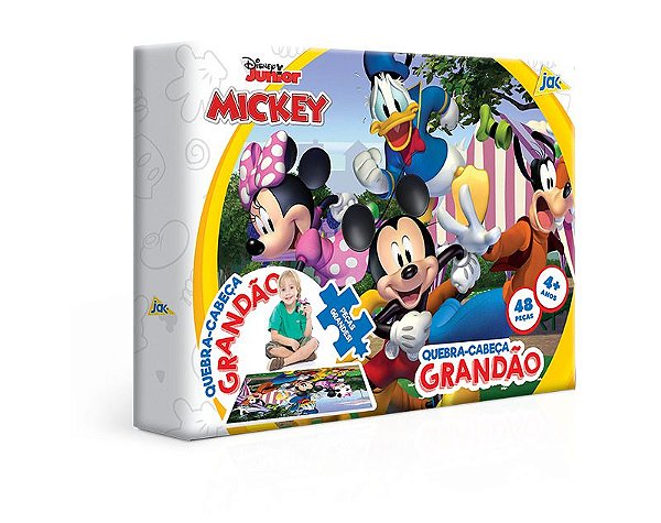 Quebra Cabeça Mickey Grandão 48 Peças Toyster - Bebe Brinquedo