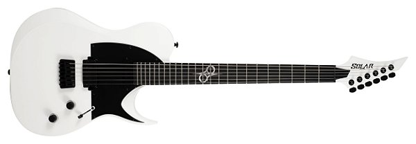 Guitarra elétrica 6 cordas Solar T2.6W branco fosco