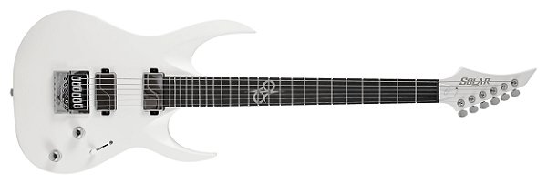 Guitarra elétrica 6 cordas Solar A1.6 Vinter branco fosco