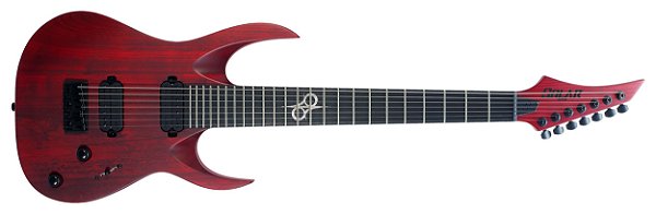 Guitarra elétrica 7 cordas Solar A2.7TBR vermelho fosco
