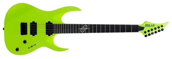 Guitarra elétrica 6 cordas Solar A2.6LN verde limão neon