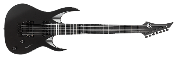 Guitarra 7 Cordas S by Solar AB4.7C preto carbono fosca - Norris
