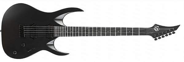 Guitarra 6 Cordas S by Solar AB4.6C preto carbono fosco Indonesia
