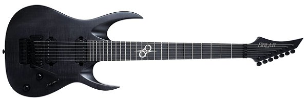 Guitarra elétrica 7 cordas Solar A1.7FRFBB preto fosco floyd
