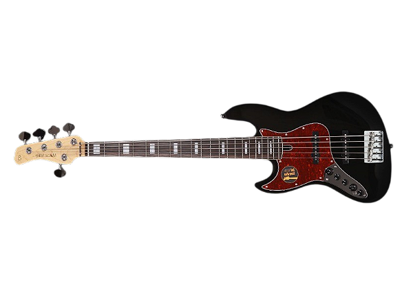 Contrabaixo 5 cordas Sire Marcus Miller V7 LH CANHOTO  Alder 2nd Gen Black