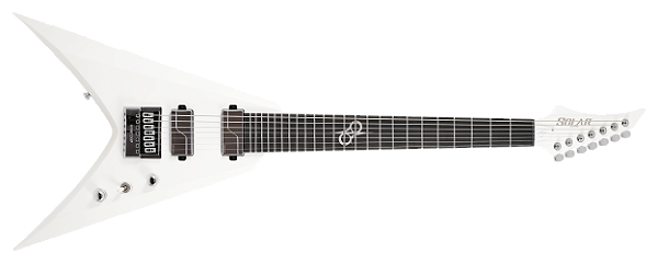 Guitarra elétrica 7 cordas Solar V1.7 Vinter Pearl White Matte (Outlet)