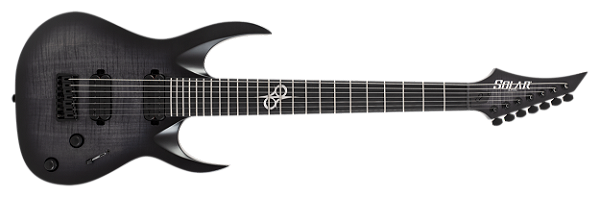 Guitarra elétrica 7 cordas Solar A2.7FBB+ Flame Black Burst Matte