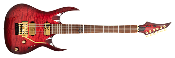 Guitarra elétrica 6 cordas Solar AB1.6AFRQBR vermelho sangue Burst