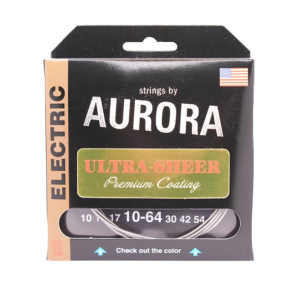 Encordoamento Strings by Aurora guitarra 7c 010/064 Ultra Sheer revestida USA