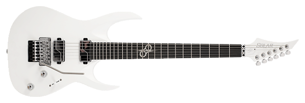 Guitarra elétrica 6 cordas Solar A1.6FR VINTER Branco fosco Matte