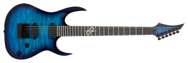Guitarra elétrica 6 cordas Solar S1.6AQOB Quilted Ocean Blue Burst