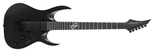 Guitarra elétrica 6 cordas Solar A1.6BOP+ Black Open Pore