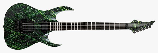Guitarra elétrica 6 cordas Solar A1.6FRCLN Black Lemon Neon Canibalismo