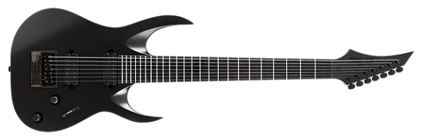 Guitarra elétrica 7 cordas Solar A1.7Svart+ Carbon Black Matte