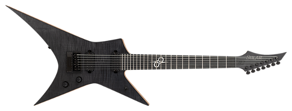 Guitarra elétrica 7 cordas Solar XF1.7FB+ Flame Black Matte Evertune