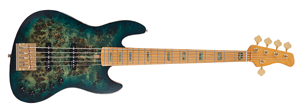 Contrabaixo 5 cordas Sire Marcus Miller V10 Transparent Green Satin