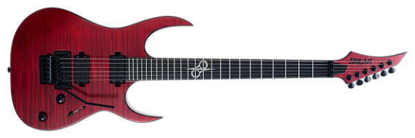 Guitarra elétrica 6 cordas Solar S1.6FRFBR Vermelho sangue (Outlet)