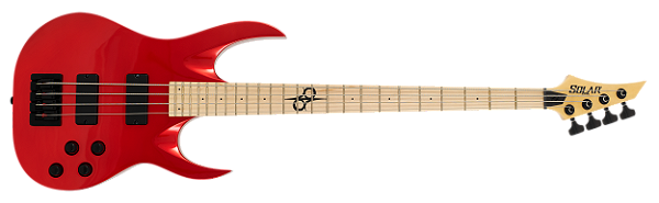 Contrabaixo elétrico 4 cordas Solar AB2.4CAR Candy Apple Red (Outlet)
