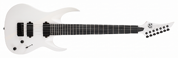 Guitarra 7 Cordas S by Solar AB4.7W branca fosca barítona Indonésia (Pré-venda)