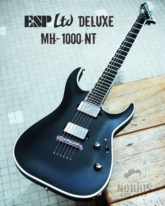Guitarra ESP LTD MH-1000NT BB Black Satin Fishman (usada)
