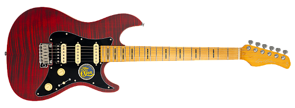Guitarra elétrica 6c Sire Larry Carlton S7 FM New Gen See Through Red