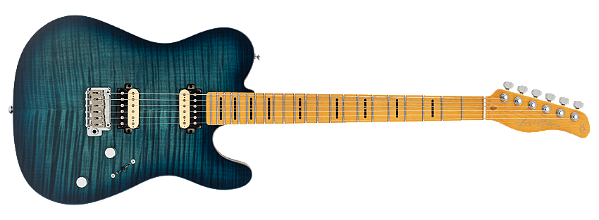 Guitarra elétrica 6c Sire Larry Carlton T7 FM New Gen Transparent Blue