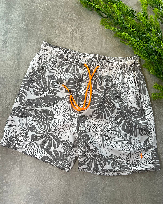 Shorts Swim Silver Florest Red Feather