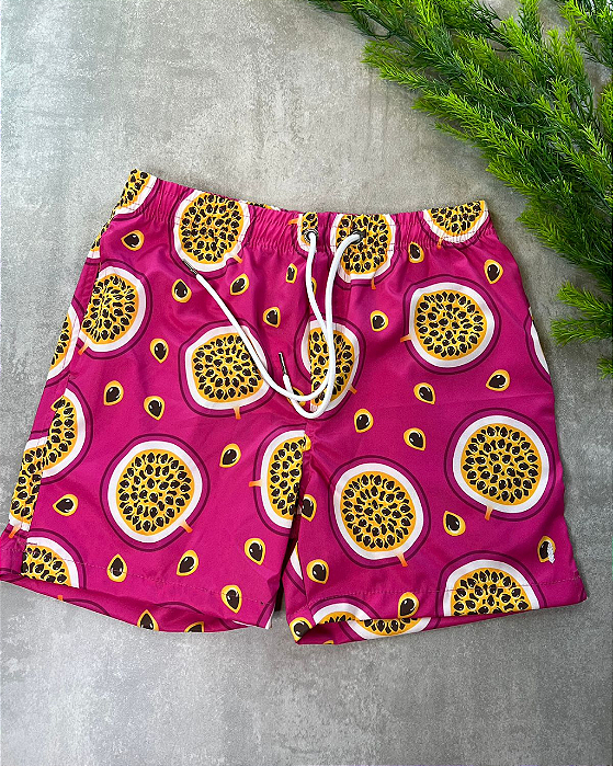 Shorts Swim Maracujá Fruit Red Feather