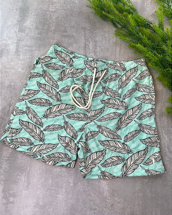 Shorts Swim Feathers Red Feather