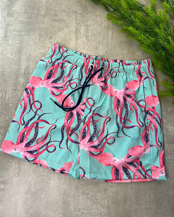 Shorts Swim Polvo Red Feather