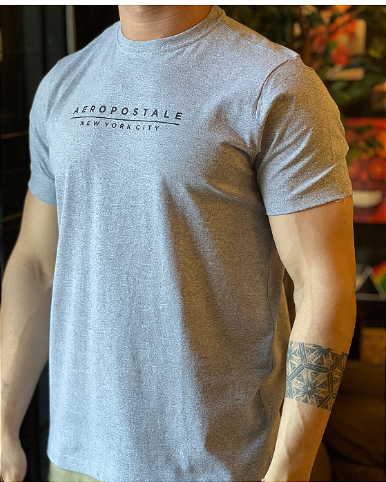 Camiseta Silkada Mescla Medio Aeropostale