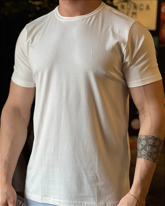 Camiseta Basica Off White Red Feather