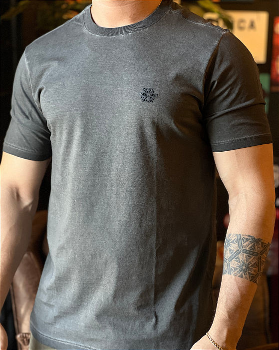 Camiseta Logo Cinza Escuro John John