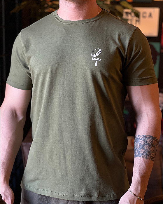 Camiseta Samba Verde Militar Red Feather